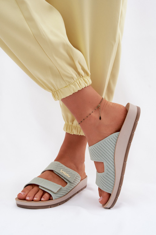 Damenhausschuhe INBLU AG000015 grüne Farbe