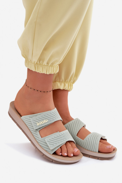 Damenhausschuhe INBLU AG000015 grüne Farbe