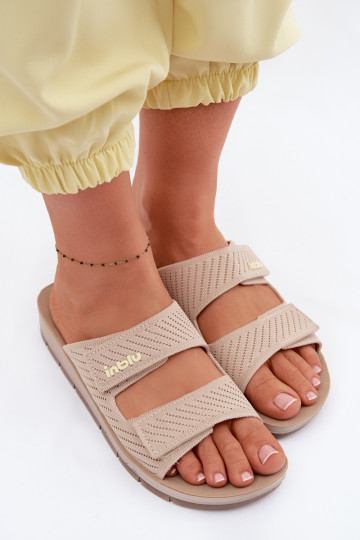 Damen Hausschuhe INBLU AG000015 in Sandfarbe 2