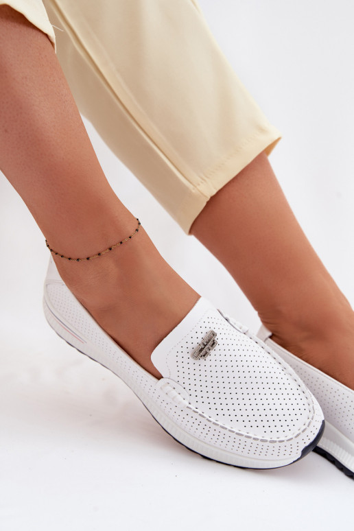 Mokassins für DamenErmöglichtturalnej Skóry Zueiße Farbe Demela