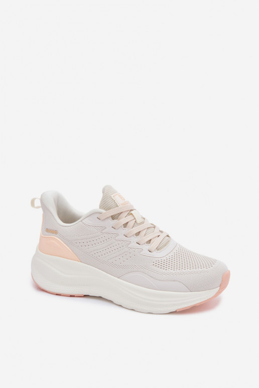 Turnschuhe Feminin mit einer Plattform Beige Gelirae