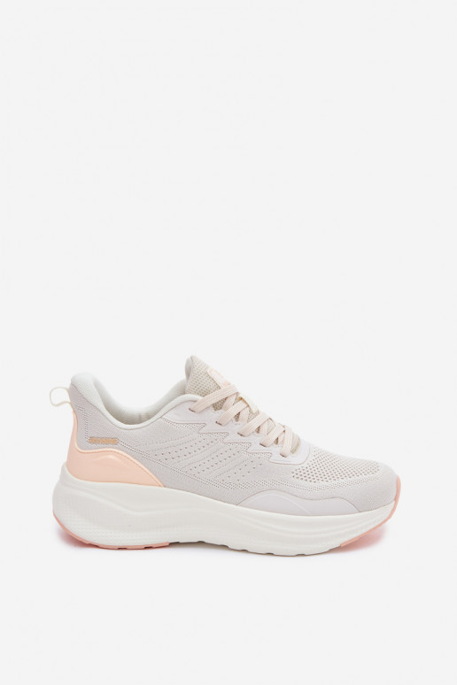 Turnschuhe Feminin mit einer Plattform Beige Gelirae