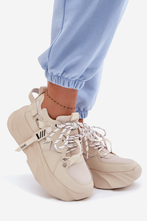 Haut Sneakers Stilvollllschuhe Feminin GOE TT2N4012 Beige