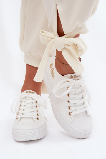 lässige Schuhe mit einer Plattform Lee Cooper LCIN-26-44-4482 Zueiße Farbe 2