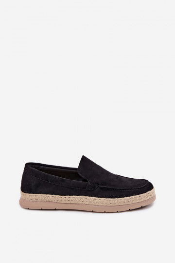 Rexton Herren Mokassins Espadrilles in schwarz 2