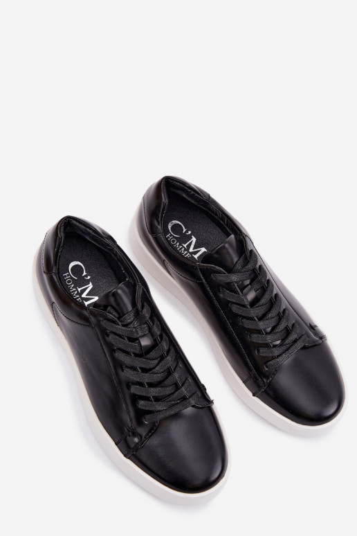 Sneakers Stilvollllschuhe für Männer aus Öko-Leder schZuarze Farbe Velton