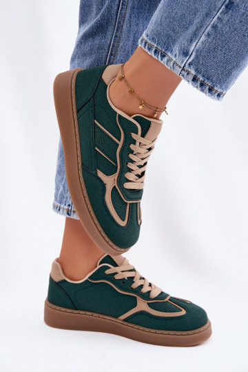 Niedrig Sneakers Stilvollllschuhe Feminin grüne Farbe Brenelle