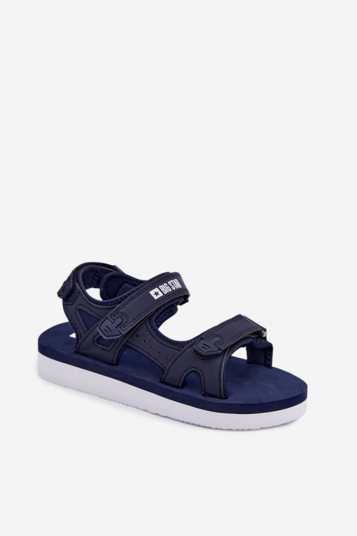 Feminin Sportlicher Stil Sandalen mit einer Plattform Big Star LL274792 Dunkelblau