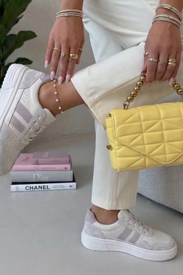 Beige Sportschuhe aus... 2