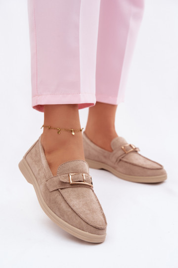 Mokassins für Damen mit Schnallen Beige Belinae 2