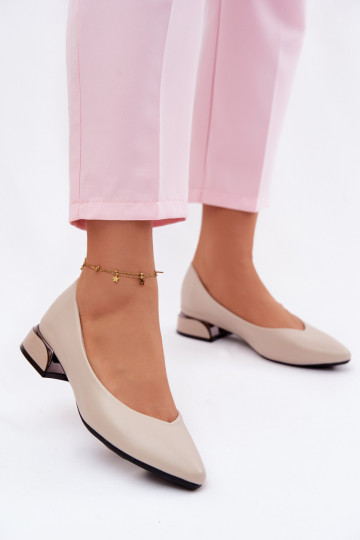 Ballerinas mit niedrigem Absatz Vinceza 62280 in Beige 2