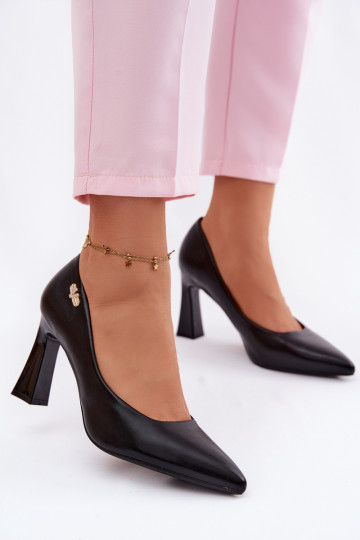 Eleganter Stil Schuhe mit Absätzen Vinceza 62276 schZuarze Farbe