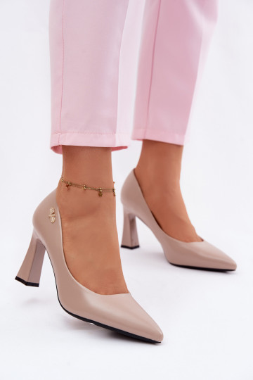 Elegante Schuhe mit Absatz Vinceza 62276 in Beige