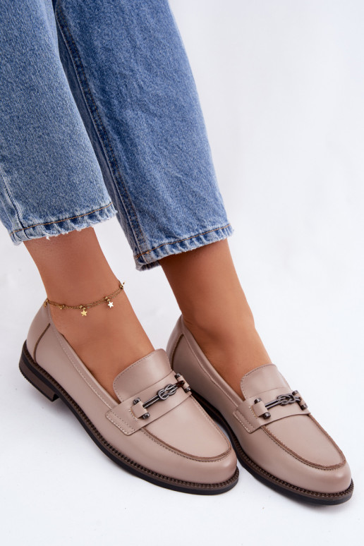 Mokassins für Damen Haut Vinceza 18132 Beige