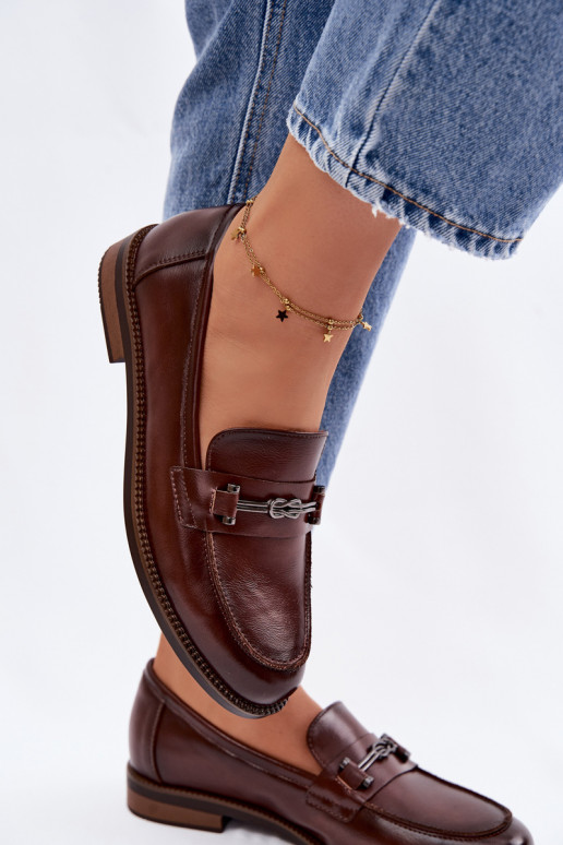 Mokassins für Damen Haut Vinceza 18132 braune Farbe