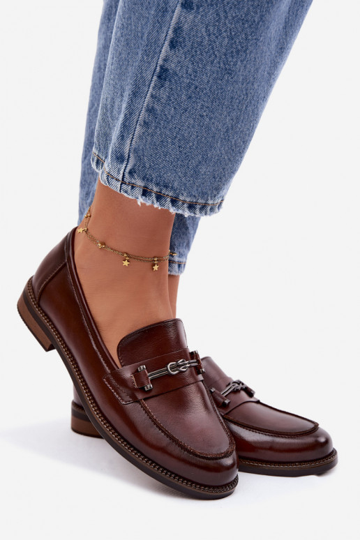 Mokassins für Damen Haut Vinceza 18132 braune Farbe