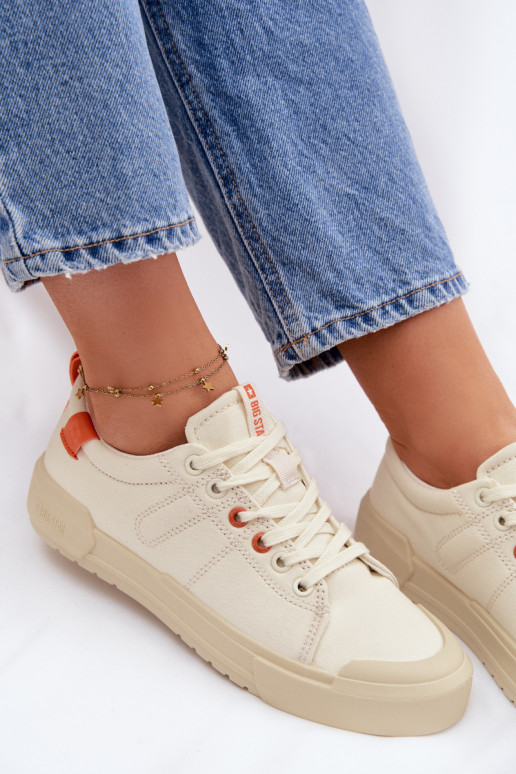 Freizeitschuhe Big Star NN274445 Memory Foam System Beige