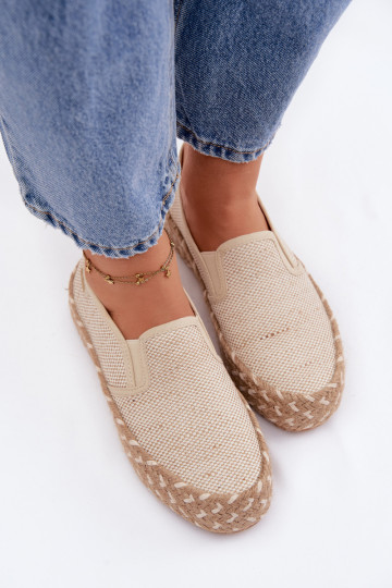 Espadrilles mit Plattform Lee Cooper LCIN-26-31-4332 sandfarben