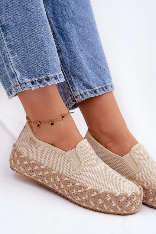Espadrilles mit einer Plattform Mit Zopf Lee Cooper LCIN-26-31-4332 Beige