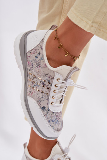 Gemustert Haut Schuhe Feminin D&A GR61-5990 Zueiße Farbe