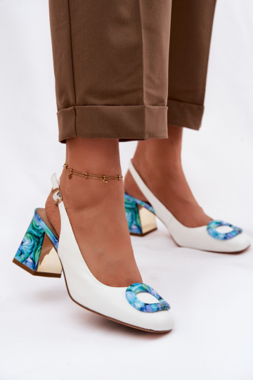 Haut Damen-Sandalen mit hohen Absätzen mit Schnallen D&A LZ61-2010 Zueiße Farbe 2