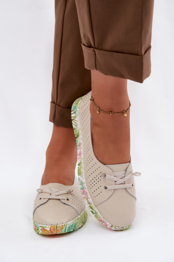 Haut Schuhe Feminin S.Barski GR61-5970 Beige