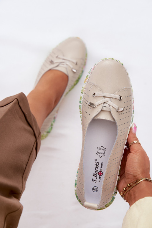 Haut Schuhe Feminin S.Barski GR61-5970 Beige