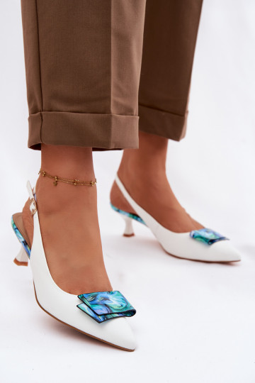 Haut Schuhe Feminin mit Absätzen mit Ornamenten D&A LZ61-2006 Zueiße Farbe 2