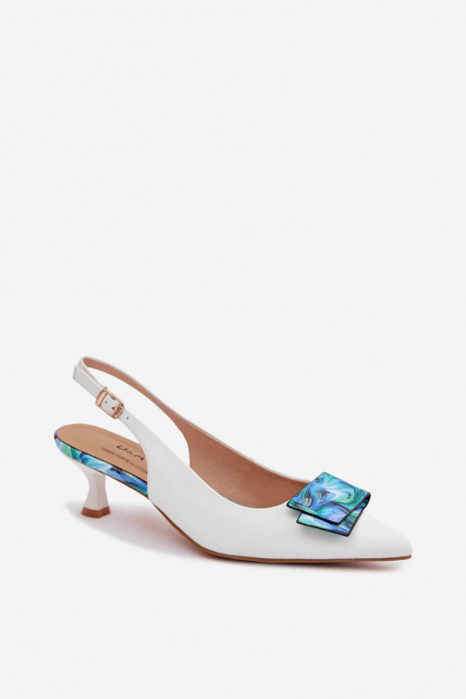 Haut Schuhe Feminin mit Absätzen mit Ornamenten D&A LZ61-2006 Zueiße Farbe