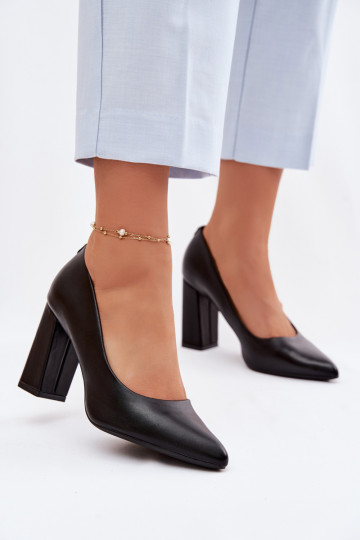 Pumps aus Kunstleder Sergio Leone PB216 schwarz