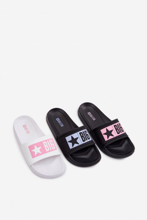 Hausschuhe Kindisch Big Star TT374A002 INeiß-pinke Farbe