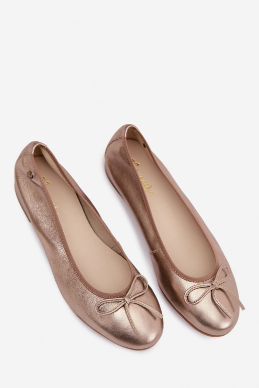 Ballerinas Feminin Es mussciejka P6800-25 goldene Farbe