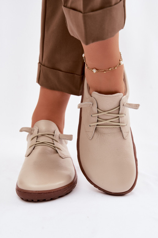 Haut Schuhe Barefoot Feminin Zazoo 10189 Beige