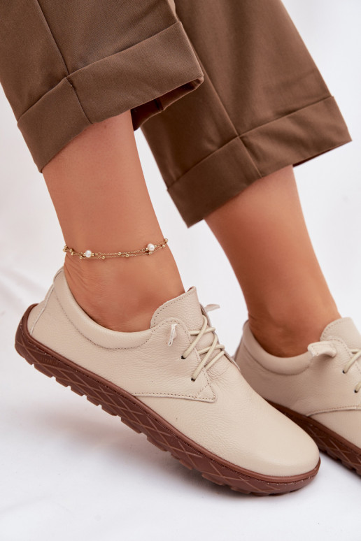 Haut Schuhe Barefoot Feminin Zazoo 10189 Beige