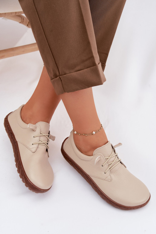 Haut Schuhe Barefoot Feminin Zazoo 10189 Beige