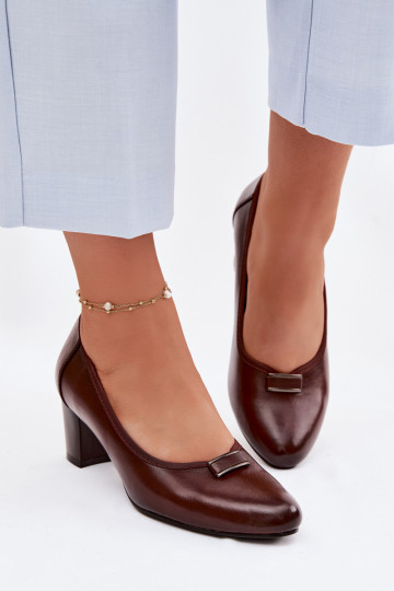 Schuhe mit Absätzen Vinceza 58622 braune Farbe