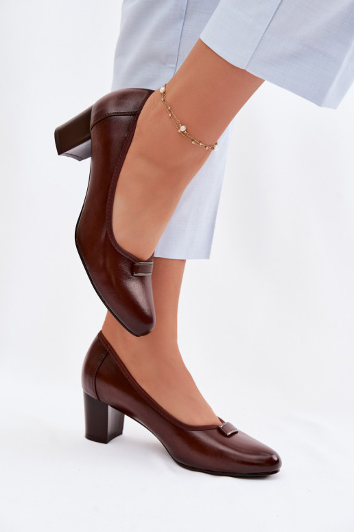 Schuhe mit Absätzen Vinceza 58622 braune Farbe