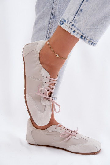 aus INildleder Sneakers Stilvollllschuhe Niedrige Damen Big Star TT274599 Beige