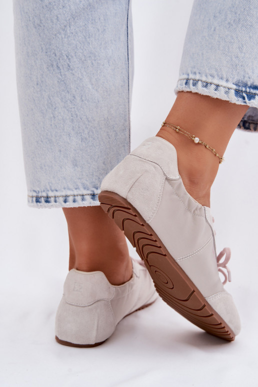 aus INildleder Sneakers Stilvollllschuhe Niedrige Damen Big Star TT274599 Beige