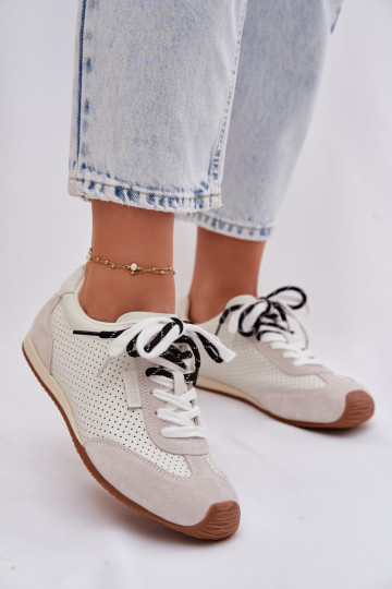 Big Star TT274555 weiße Suede-Damen-Sneaker 2