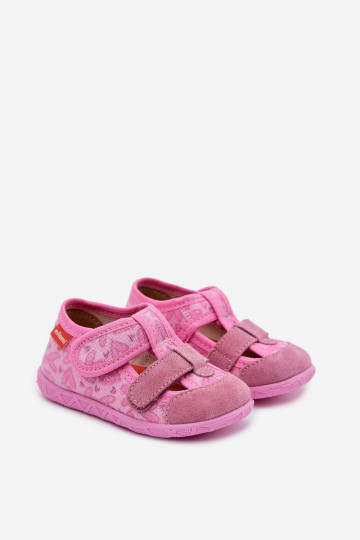 Milami Slipper für Kinder mit Glitzer und Herzmuster in rosa Reathiana