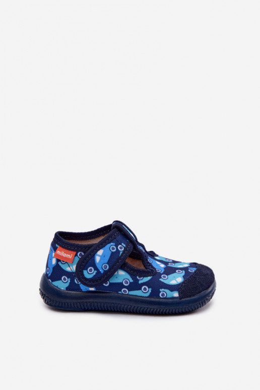 Hausschuhe Milami Kindisch Elastyczne mit Klebeverschlüssen Dunkelblau Ambette