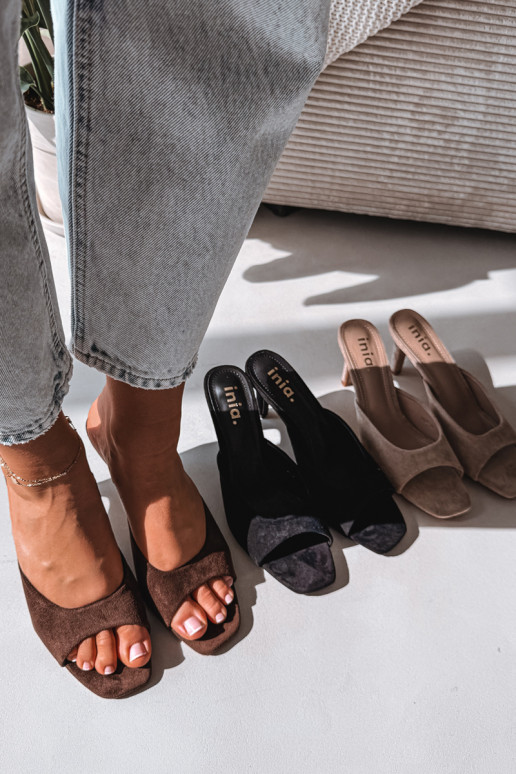 Damenhausschuhe Ermöglicht Smukłym Obcasie CzekoladoZue Revina