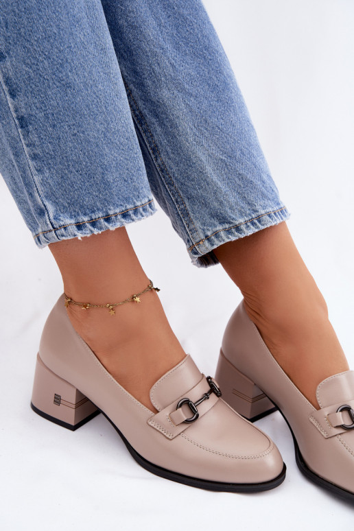 Haut Schuhe Feminin mit Absätzen Vinceza 18116 Beige