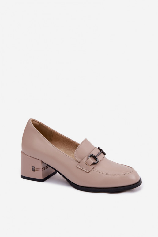 Haut Schuhe Feminin mit Absätzen Vinceza 18116 Beige