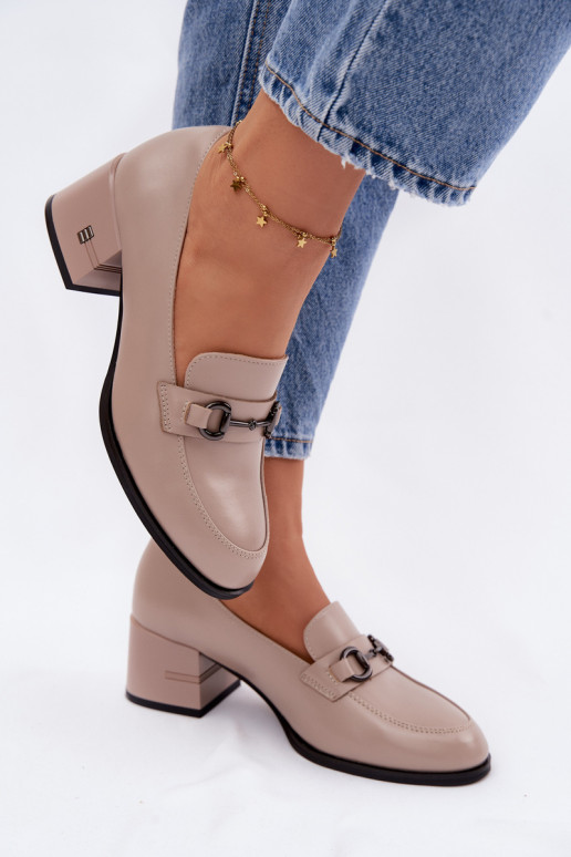 Haut Schuhe Feminin mit Absätzen Vinceza 18116 Beige