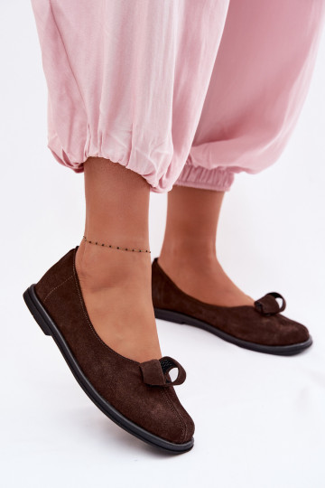 Wildlederschuhe für Damen Zazoo 379 in schokoladenbraun