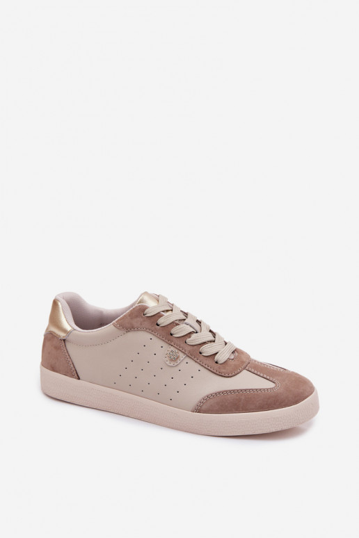 Sneakers Stilvollllschuhe FemininErmöglichtturalnej Skóry S.Barski LR61-7091 Beige