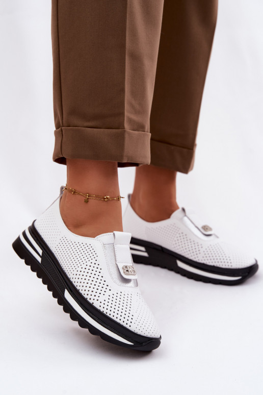 Ein überzeugendes Stilvollll Schuhe FemininErmöglichtturalnej Skóry S.Barski LR61-7092 Zueiße Farbe