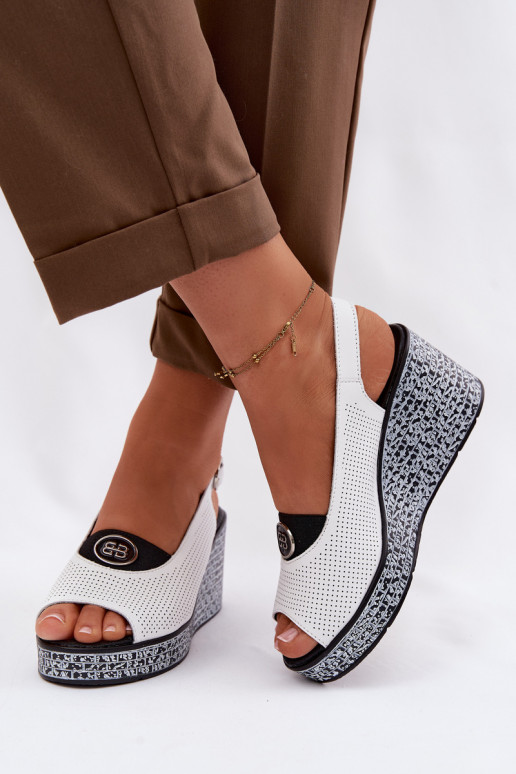 Haut Plateausandalen S.Barski LR61-7010 Zueiße Farbe